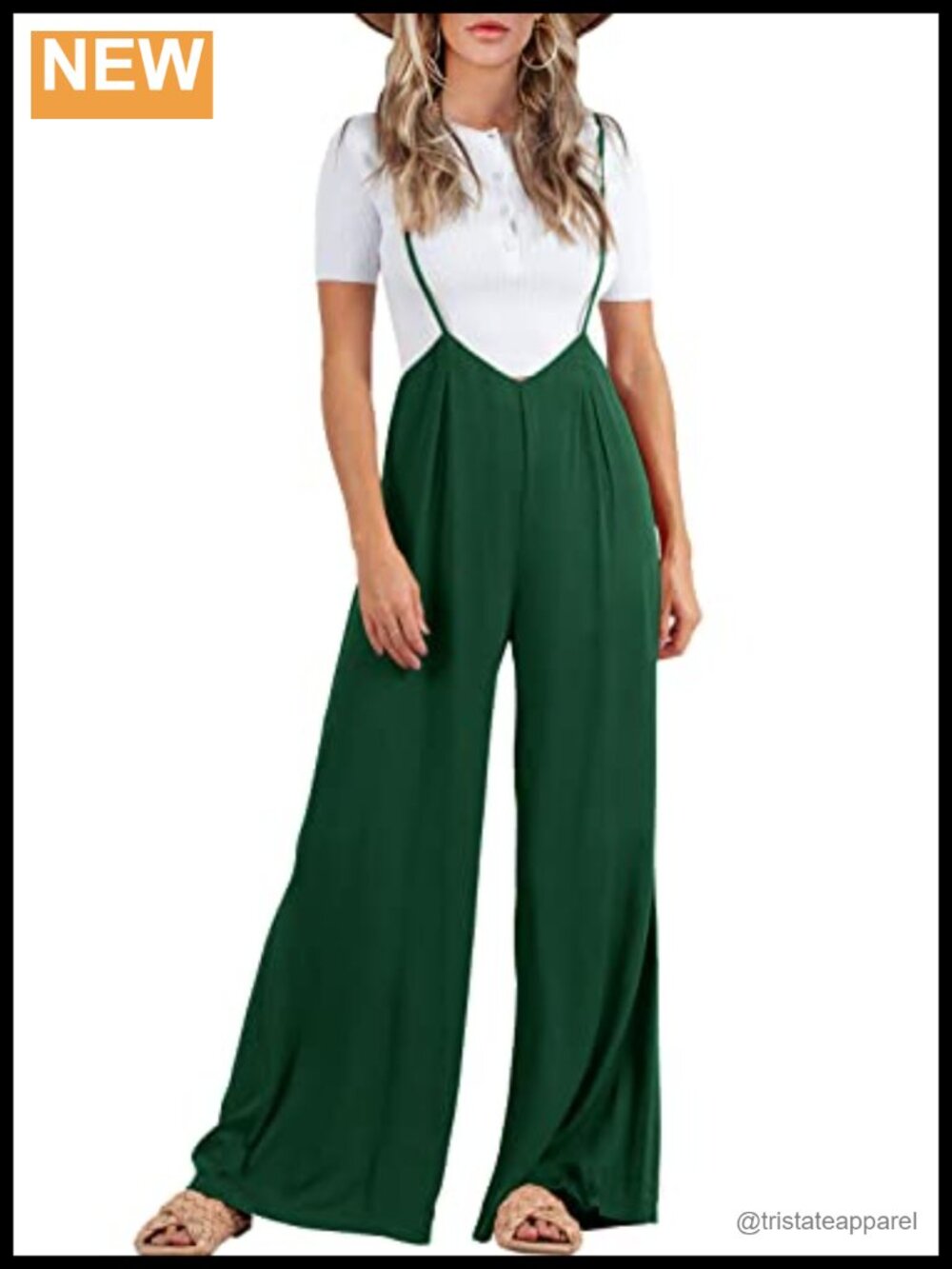 Womens Wide Leg Jumpsuit Sleeveless Spaghetti Strap Overalls Loose Baggy Romper